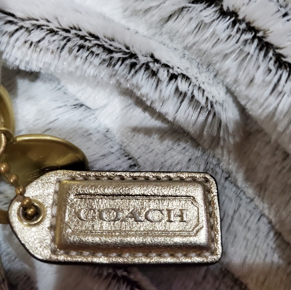 COACH STEIPE AND BROWN / GOLD LEATHER WRISLE - Picture 3 of 8